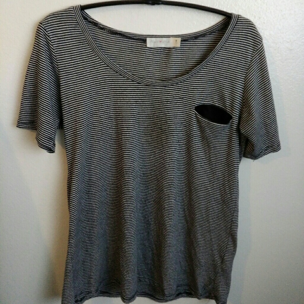 Black and White Striped Tee